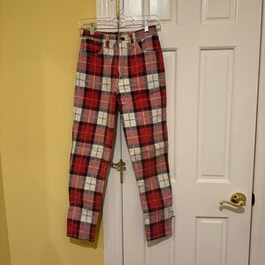 Vintage Guess Red Plaid Pants